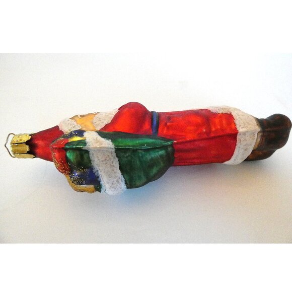Blown Glass Ornament Santa Claus Old Style Vintage Germany Saint Nick Nicholas - Picture 7 of 10